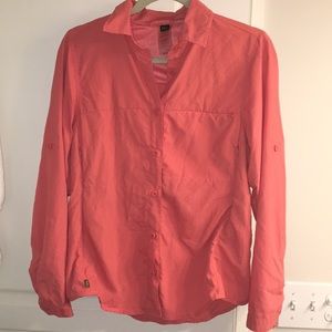 REI UPF 30 vented button up shirt